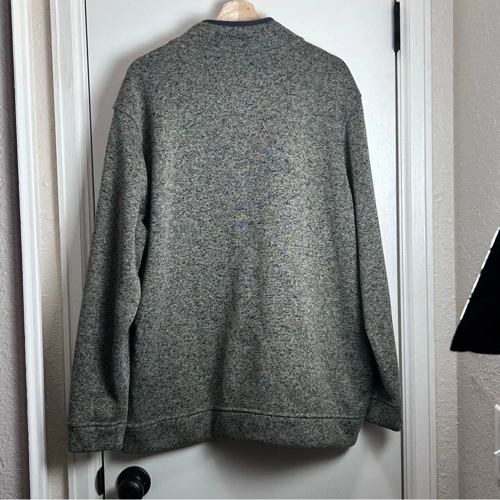 Eddie Bauer Men's XXL Radiator Fleece Snap Mock Pullover Green Marled - Picture 6 of 8